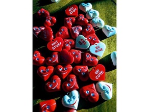 valentines day heart messages 3d printing sweethearts 3d print model - Mito3D