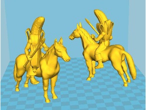 banana cavaliere v6 montato cavalleria giochi 3d print model - Mito3D