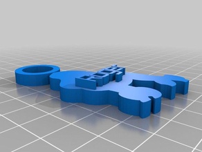 canicheroger de porte-clés personnalisé 3d print model - Mito3D