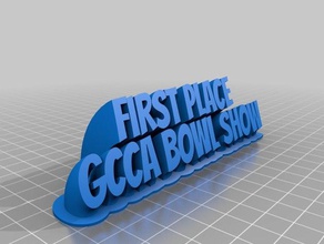 gcca bowl show office customized 3d print model - Mito3D