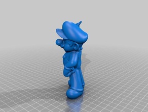 mario amiibo settled build plate people 3d print model - Mito3D