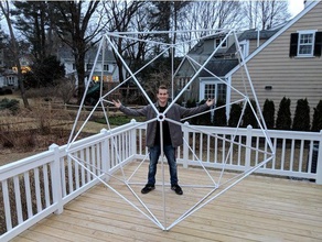 8ft icosaedro per la matematica art 3dprint 3dprinter platonicsolid poliedri pvcpipe scultura weekendproject 3d print model - Mito3D