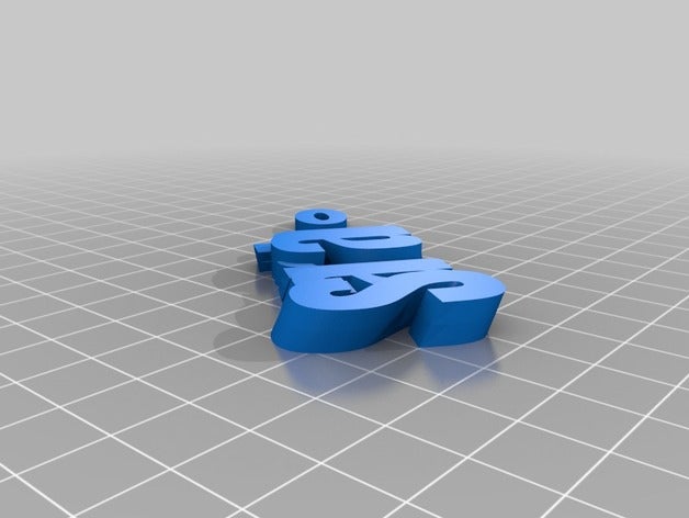 mon personnalisés iamburnys v2text nom trousseau de clé porte-clés 3D print model - Mito3D