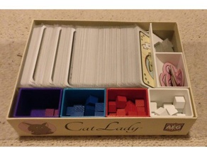 cat lady insert games boardgame inserts 3d print model - Mito3D