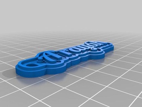 özelleştirilmiş çok satırlı etiket Anahtarlık arayah şeftalimi 3d print model - Mito3D