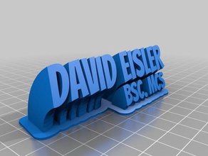 dave name tag office customized 3d print model - Mito3D