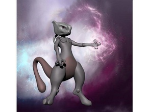 mewtwo le creature pokemon figure andare giocattolo zbrush 3d print model - Mito3D