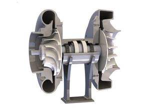 turbocharger model models boost car compressor turbine vehicle 3d print model - Mito3D