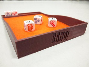 bang dice game tray toy accessories 18mm cardgame dices box holder 3d print model - Mito3D