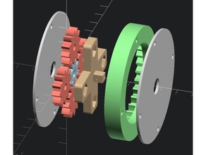 astrophotography camera mount planetary gear 3d print model - Mito3D