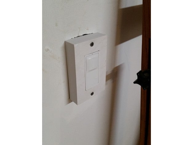 profundidad de la placa pared reemplazo partes lightswitch lightswitchcover cubierta interruptor luz 3D print model - Mito3D