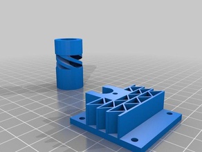 makerbeam acme nut mount 8 12 shaft coupler 3d printing leadscrew stepper 3d print model - Mito3D