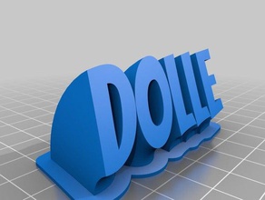heine name dol1 office customized 3d print model - Mito3D