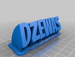heine nome dze1 office personalizado 3d print model - Mito3D