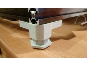 2020 adjustable foot 3d printer parts extrusion flsun flsun3d i3 screw vslot 3d print model - Mito3D