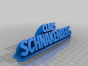 heine name schna1 office customized 3d print model - Mito3D