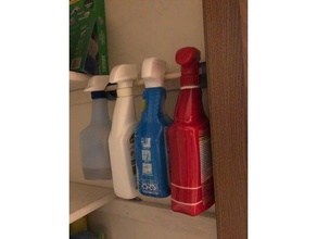 spray bottle hanger organization holder 3d print model - Mito3D