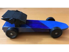 pinewood derby spoiler weight holder vehicles car 3d print model - Mito3D