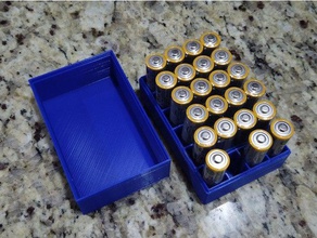 aa battery case containers holder 3d print model - Mito3D