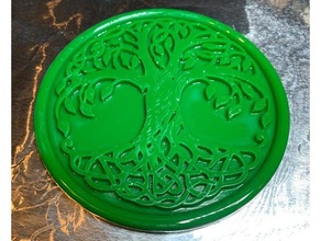 tree life coaster kitchen dining celtic resin printer 3d print model - Mito3D