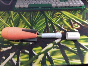 nerf demoledor cohete 12en pvc barril los juguetes juegos 3d print model - Mito3D