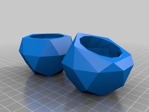 maceta dodecaedro dekor kaktüs çiçek saksısı macetero 3d print model - Mito3D