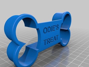 odie il cane osso cookie cutter animali domestici 3d print model - Mito3D