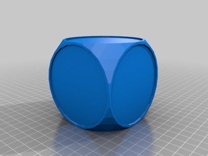 girintili zar dado indentado v2 yuvarlak 3d print model - Mito3D