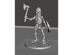 28mm skeleton warrior axe shield games dnd dnd miniature minature wargames