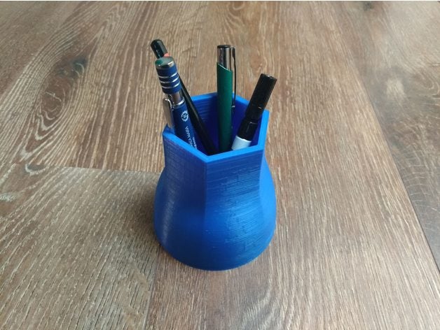 hexagonal penholder office vaso 3D print model - Mito3D