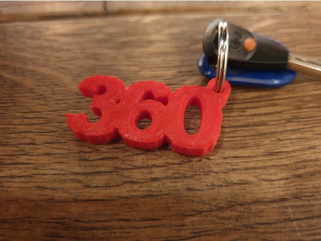 360&deg trousseau de clés porte-clés 360 degrés 3D print model - Mito3D