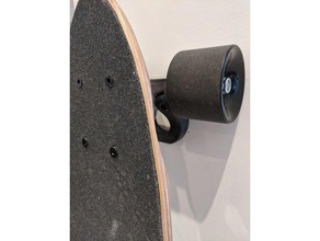 skateboard wall mount organization street holder wooden cruiser 3d print model - Mito3D