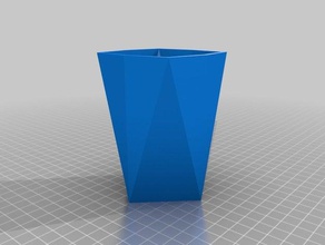pot office geometric pencil holder 3d print model - Mito3D