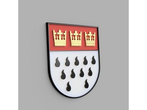 cologne municipal manteau des signes les logos kln klner stadtwappen 3d print model - Mito3D