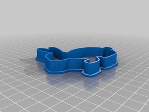 easter bunny cookie cutter household supplies cookiecutter 3d print model - Mito3D