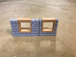 openforge dungeon stone windows low high toy game accessories 25mm 28mm dnd tiles openforge2 terrain 3d print model - Mito3D