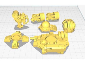 imperial knight magaera assorted body parts larger chunks toy game accessories 30k 40k titan warhammer 3d print model - Mito3D