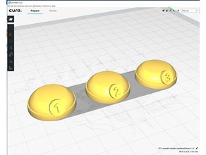 d&d mini lisse arrondie numérotés de bases 1-3 les jouets jeux 3d print model - Mito3D