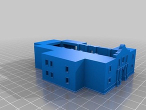 alamo fácil de impresión decoración fort 3d print model - Mito3D