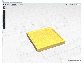 d&d Basis, quadratische backstein-textur - Spielzeug Spiele 3d print model - Mito3D
