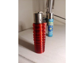 clipper lighter sleeve case ribbed your gripping pleasure household cigarette cover fidget tpu 3d print model - Mito3D