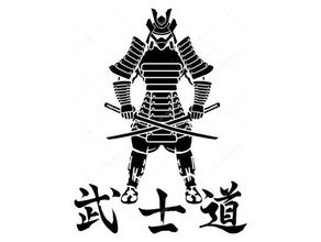 samurai estêncil 2d a arte armadura história japão shogun 3d print model - Mito3D