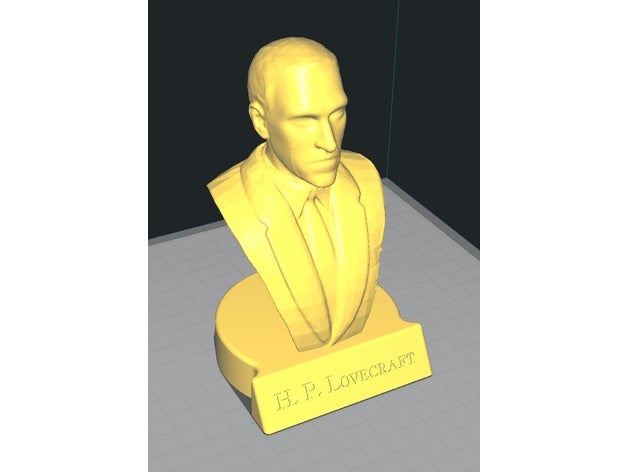 lovecraft busto de pie remix las esculturas hp lovecraftian tentáculo 3D print model - Mito3D