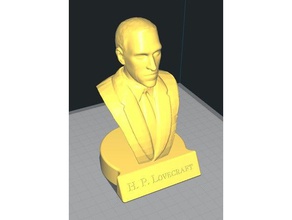 lovecraft busto stand remix esculturas hp lovecraftian tentáculo 3d print model - Mito3D