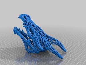 voronoi dragon skull creatures 3d print model - Mito3D