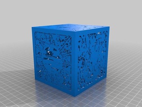 hellraiser alexa cube case household 3d print model - Mito3D