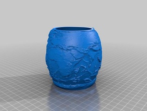 terra de plantio espiral impressão directa do modelo ao ar livre jardim pote vaso modo 3d print model - Mito3D