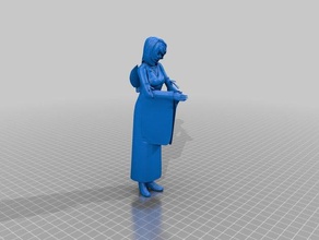 invocatrice yuna sculture ffx final fantasy 3d print model - Mito3D