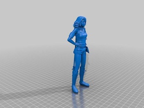 gunner yuna sculture ffx ffx-2 final fantasy 3d print model - Mito3D