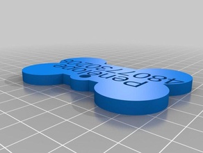 my customized double sided dog tag pets 3d print model - Mito3D